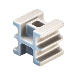 Clay Style 3D Letter H Icon | Premium Ceramic Render