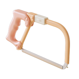 Clay 3D Hacksaw Tool Icon for DIY Projects