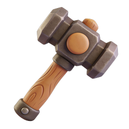 Clay Style Hammer Tool Icon | 3D Rendered Object