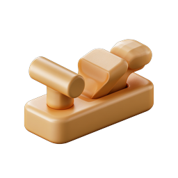 Clay Hand Plane Woodworking Tool 3D Icon