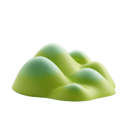 Clay Style Green Hills 3D Icon