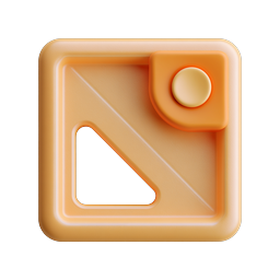 Clay Style Image Icon - 3D Photo Symbol