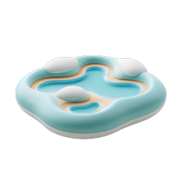 Clay Island Pond 3D Icon - Miniature Tropical Landscape