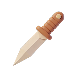 Clay Knife Icon for Cooking and DIY Projects