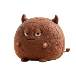 Ícone de Personagem Monstro de Argila Fofo | Design de Mascote 3D