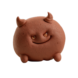 Cute Clay Monster 3D Character Icon for Apps & Games