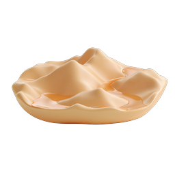 Clay Mountain Blob 3D Icon - Organic Terrain Design