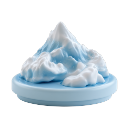 Clay Style Snow Mountain 3D Icon | Nature Collection