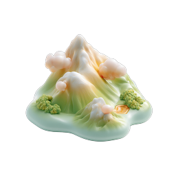 Biểu tượng 3D thiên nhiên phong cảnh núi đất sét