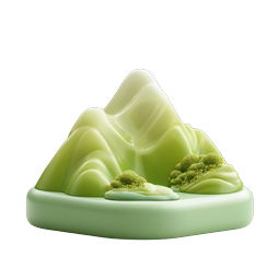 Clay Mountain Landscape 3D Icon - Nature Design