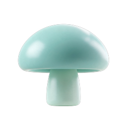 Clay Mushroom Icon - 3D Rendered Nature Graphic