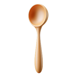 Clay Orange Spoon Icon | 3D Kitchen Utensil Design