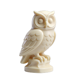 Biểu tượng tượng cú phong cách đất sét 3D duyên dáng