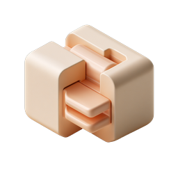 Clay-Style Package Box Icon - 3D Isometric Design