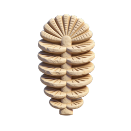 Clay Pine Cone Stone Icon - 3D Nature Design