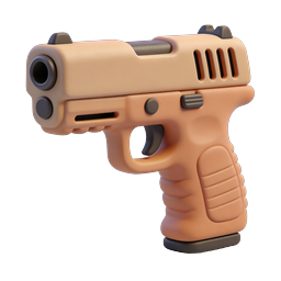 Clay-Style 3D-Pistolen-Icon - Spielzeugpistolen-Illustration