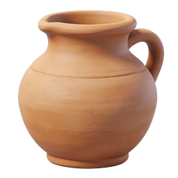 Rustic Clay Pitcher Icon for Cultural Designs