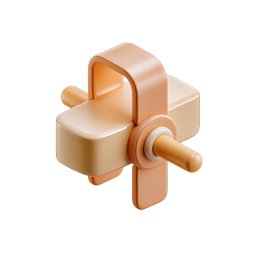 Clay Style 3D Plug Connector Icon