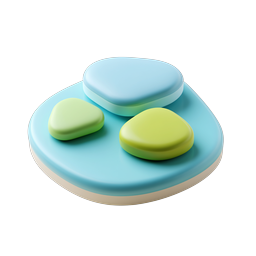 Clay Pond Platform Icon - Soft 3D Pastel Design