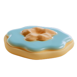 Clay-Style Island Pond 3D Icon