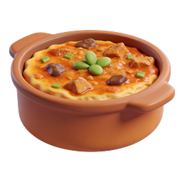 Clay Pot Stew Icon - 3D Rendered Food Illustration