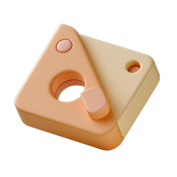Clay Puzzle Blocks 3D Icon | Soft Geometric Design