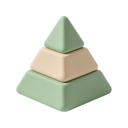 Icona piramide di argilla impilata | Piramide 3D a strati