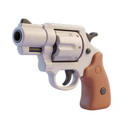 Icona 3D revolver stile clay