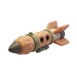 Ícone 3D Foguete Estilo Clay - Design Espacial Divertido