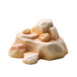 Clay Style Rocks and Boulders 3D Icon
