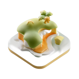 Clay-Style Sandwich Icon - 3D Food Illustration