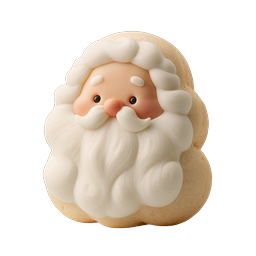 Cute Clay Santa Claus Christmas Icon | 3D Holiday Character