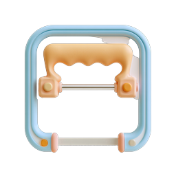 Clay Style Hand Saw 3D Icon | Pastel Tool Design