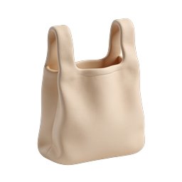 Clay Shopping Bag Icon - 3D Tote Bag Design