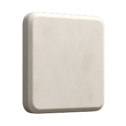 Clay Square Tile Icon - 3D Minimalist UI Element