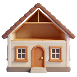 Haus-Icon im Clay-Stil | 3D Immobilien-Icon