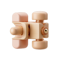 Clay Toy Car 3D Icon - Playful Wooden Vehicle Design