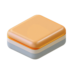 Cleaning Sponge Icon - 3D Household Scrubbing Pad