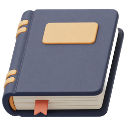 Closed Book Icon - 3D Clay Style Journal