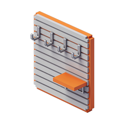 Closed Shop Shutter 3D Icon - Isometric Storefront Design