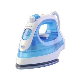 Modern Clothes Iron Icon - Realistic 3D Household Appliance