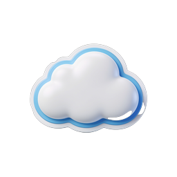 3D Cloud Computing Icon - Modern Tech Design