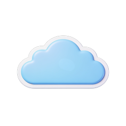 3D Cloud Computing Icon | Modern Blue Cloud Design
