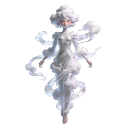 Cloud Fairy Goddess 3D Icon | Ethereal Fantasy Character
