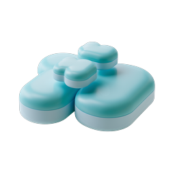 Cloud Heart 3D Icon - Love & Social Connection