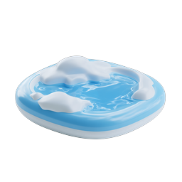 Cloud Pool 3D Clay Icon | Whimsical Water & Sky