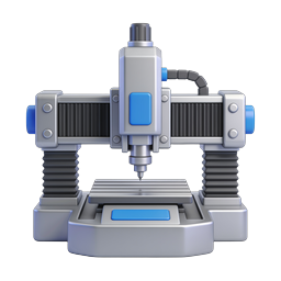 CNC Machine 3D Icon - Industrial Manufacturing Equipment