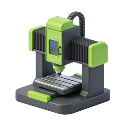 CNC Milling Machine Industrial Icon - 3D Render