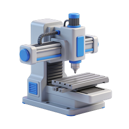 CNC Milling Machine Icon | 3D Industrial Equipment