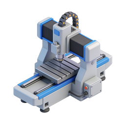 CNC Milling Machine Icon | 3D Industrial Equipment